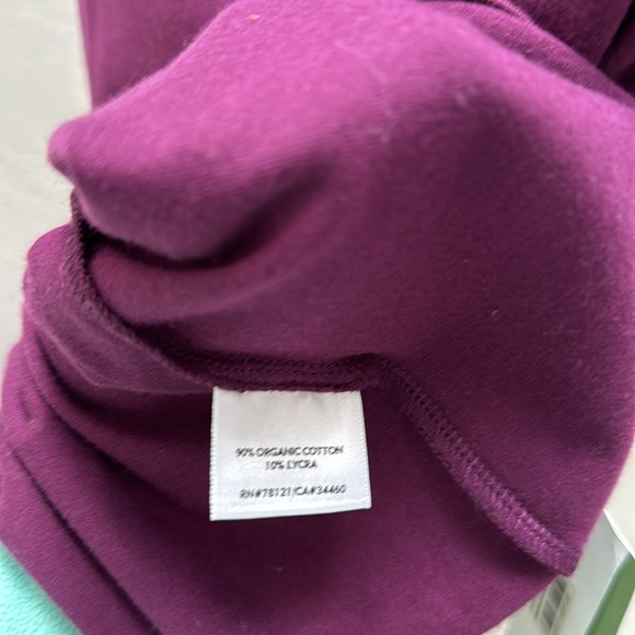 Eileen Fisher Organic Cotton Scoop Neck Tank PS Burgundy Maroon Purple - Picture 11 of 15